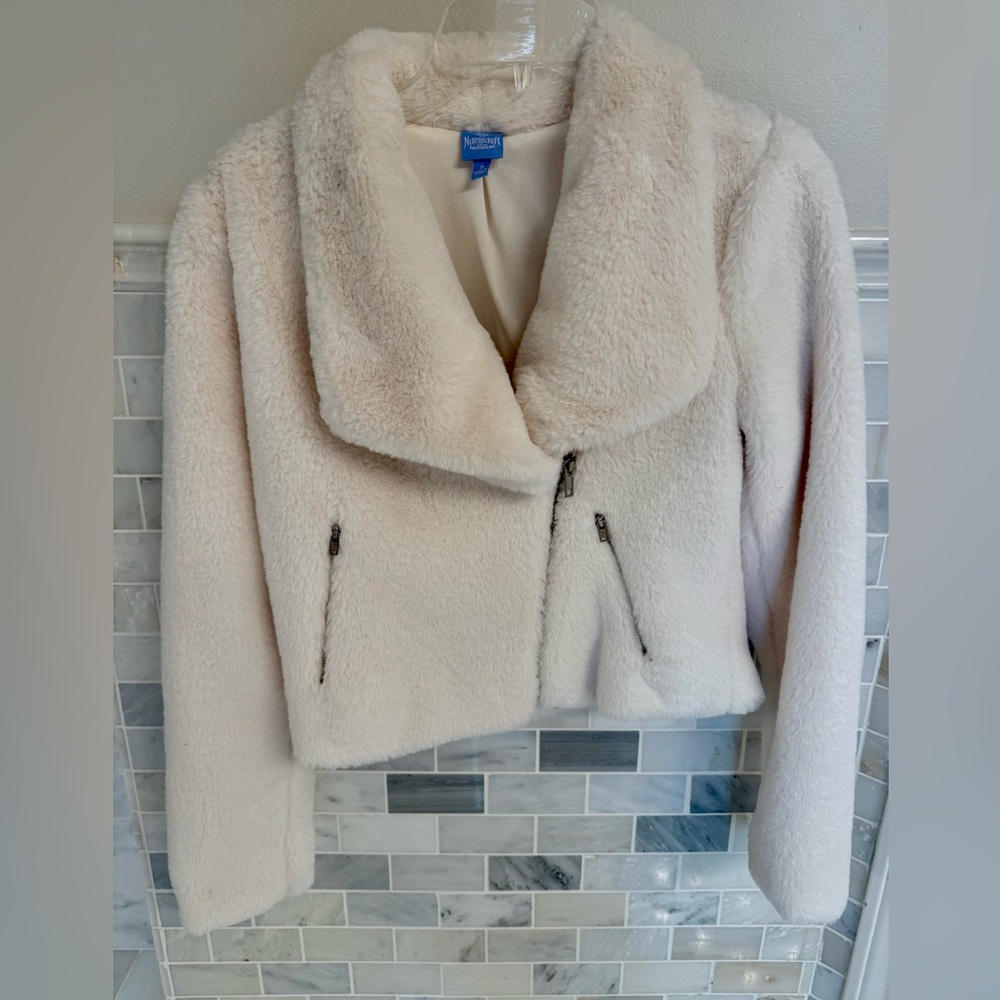 Disney Cream Plush Pea Coat